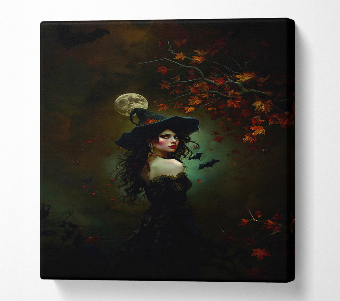  A Canvas Print of Crimson Witch'S Night Canvas Wall Art