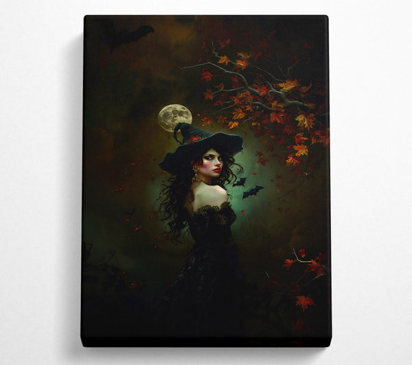  A Canvas Print of Crimson Witch'S Night Canvas Wall Art