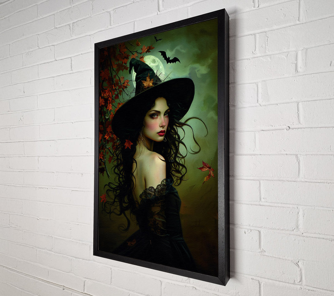  A Canvas Print of Autumn'S Crimson Witch Canvas Print