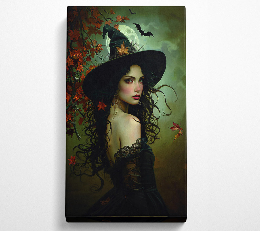  A Canvas Print of Autumn'S Crimson Witch Canvas Print