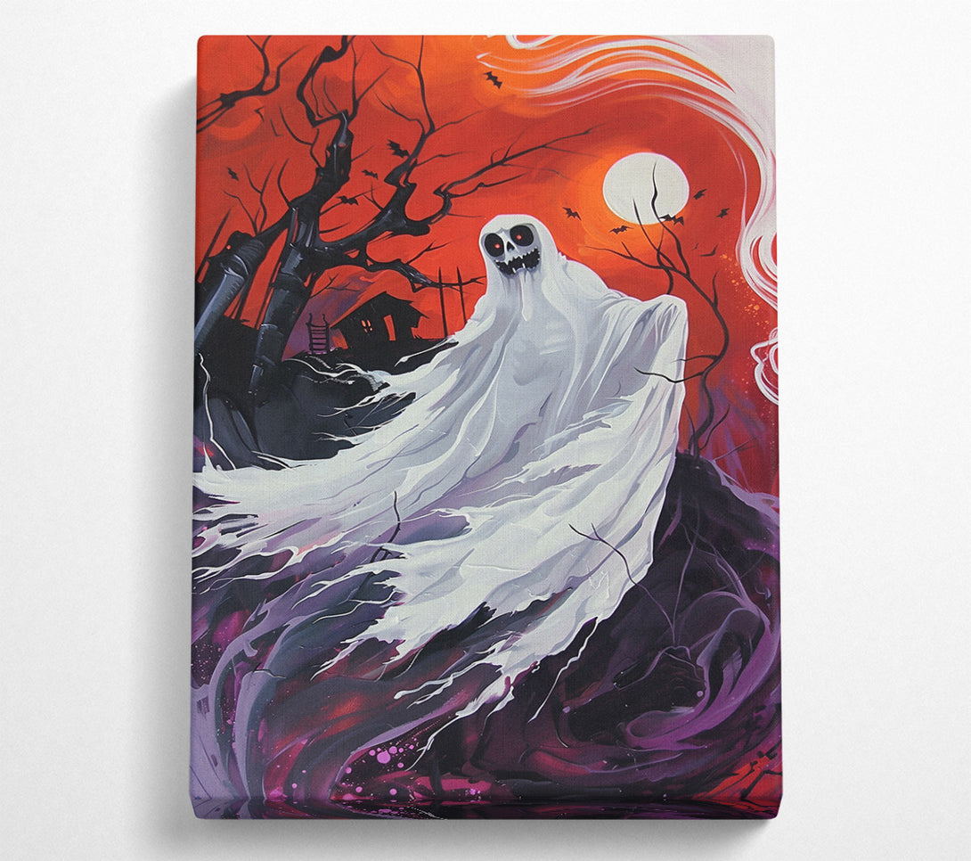  A Canvas Print of Crimson Ghostly Embrace Canvas Wall Art