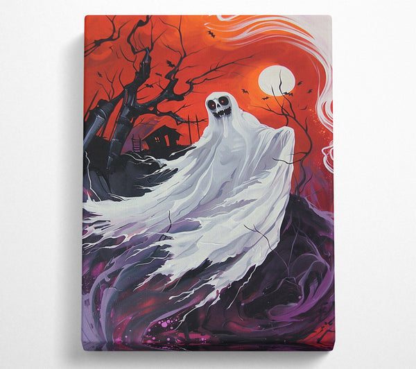  A Canvas Print of Crimson Ghostly Embrace Canvas Wall Art
