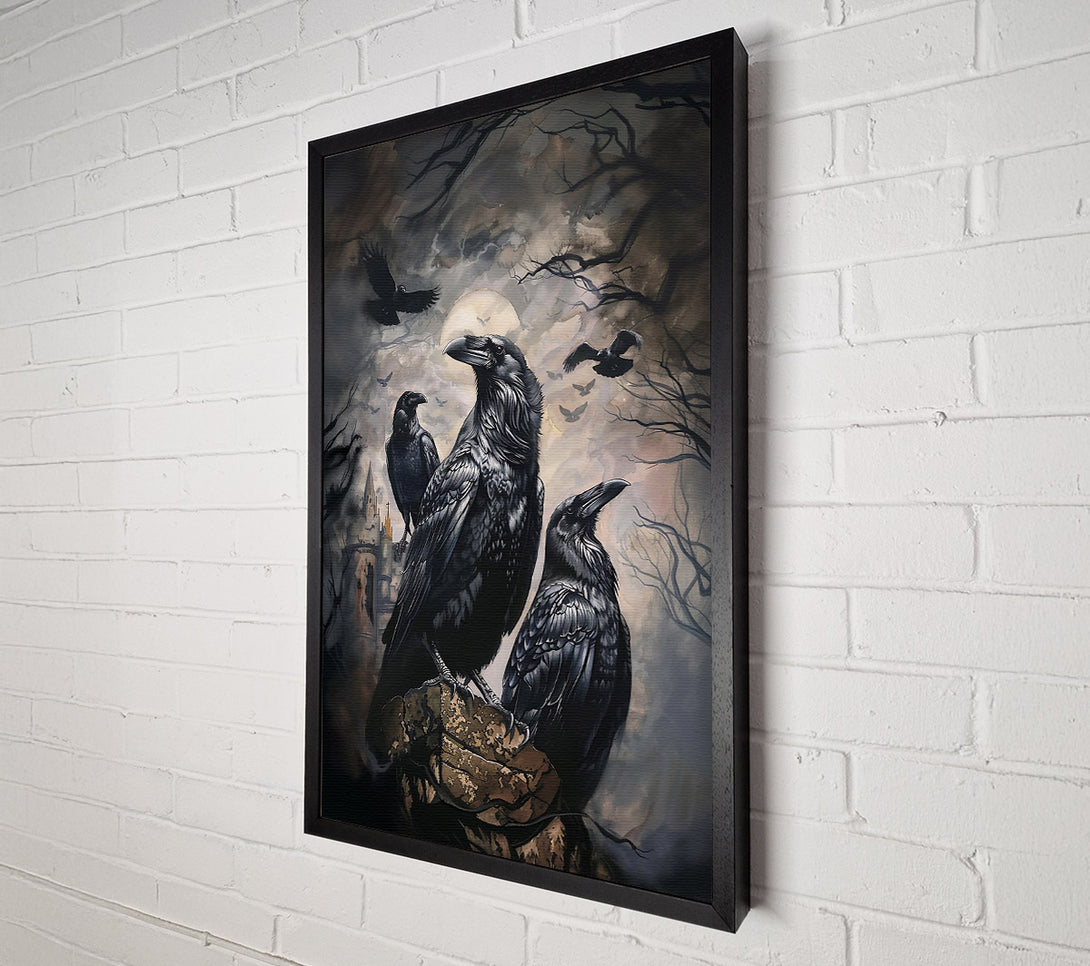 A Canvas Print of Grey Skies Ravens Canvas Art