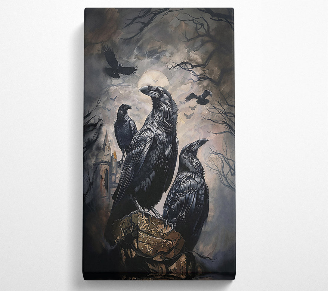  A Canvas Print of Grey Skies Ravens Canvas Art