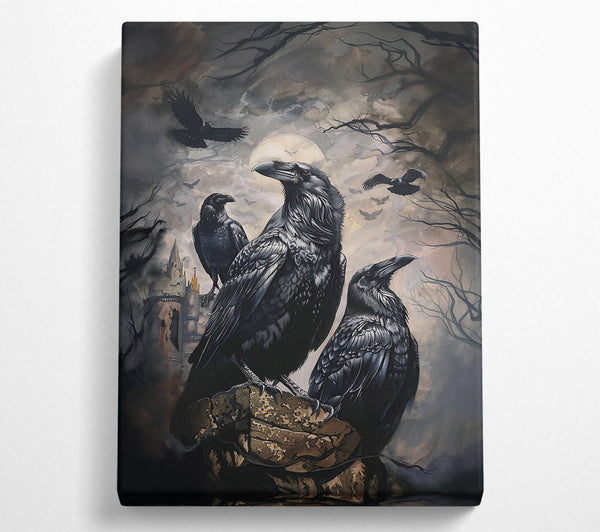  A Canvas Print of Grey Skies Ravens Canvas Art