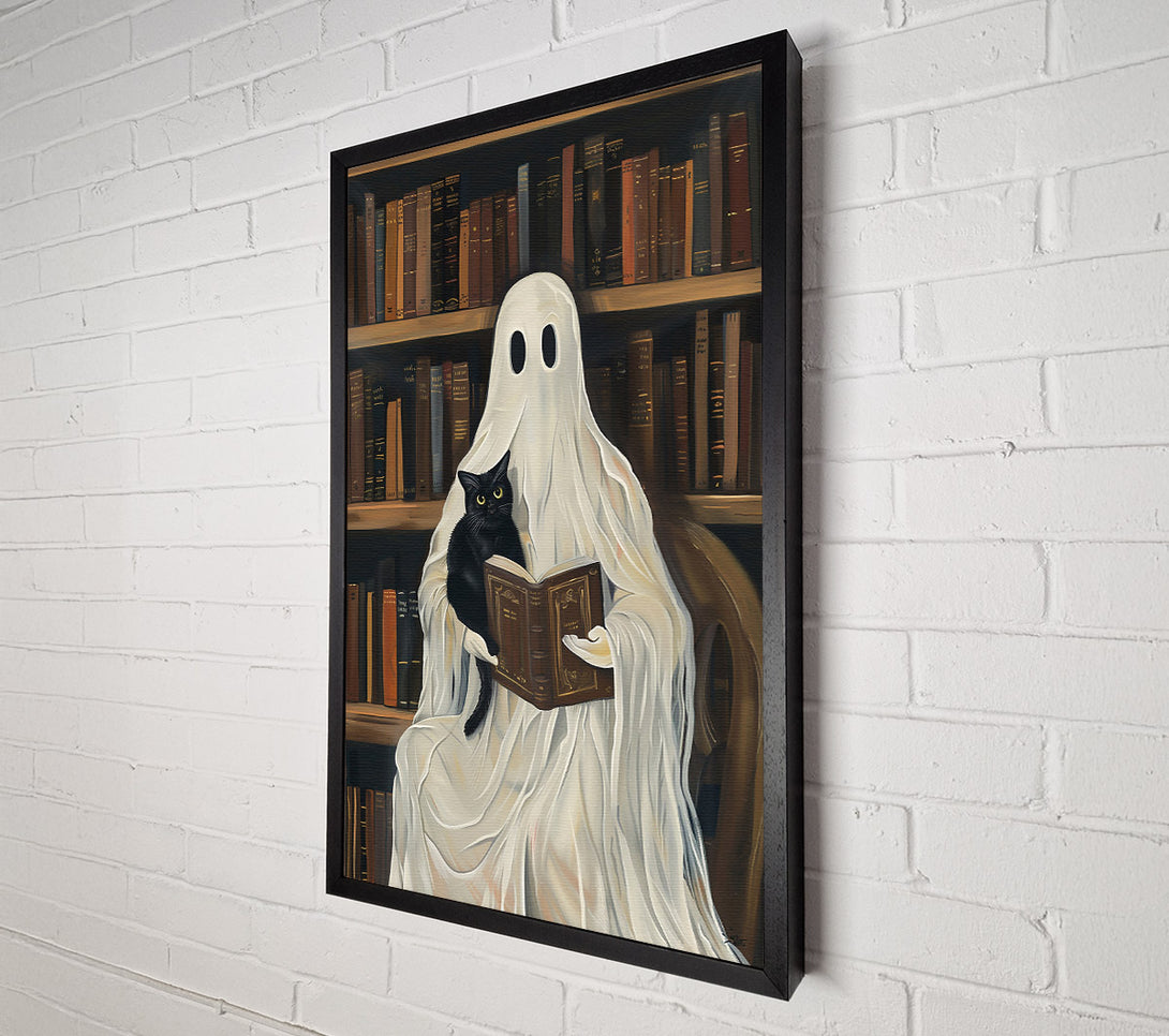  A Canvas Print of White Ghostly Reader Canvas Print