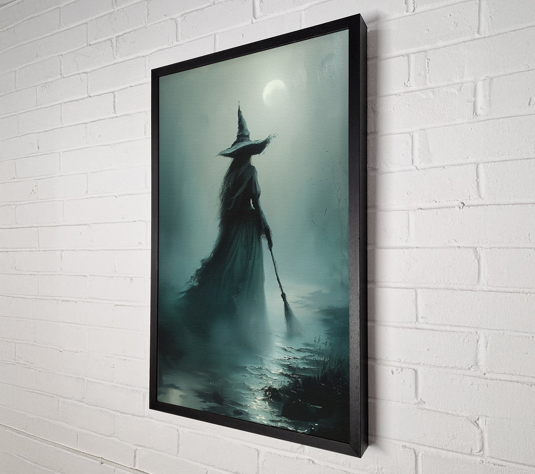  A Canvas Print of Teal Witch'S Departure Canvas Art