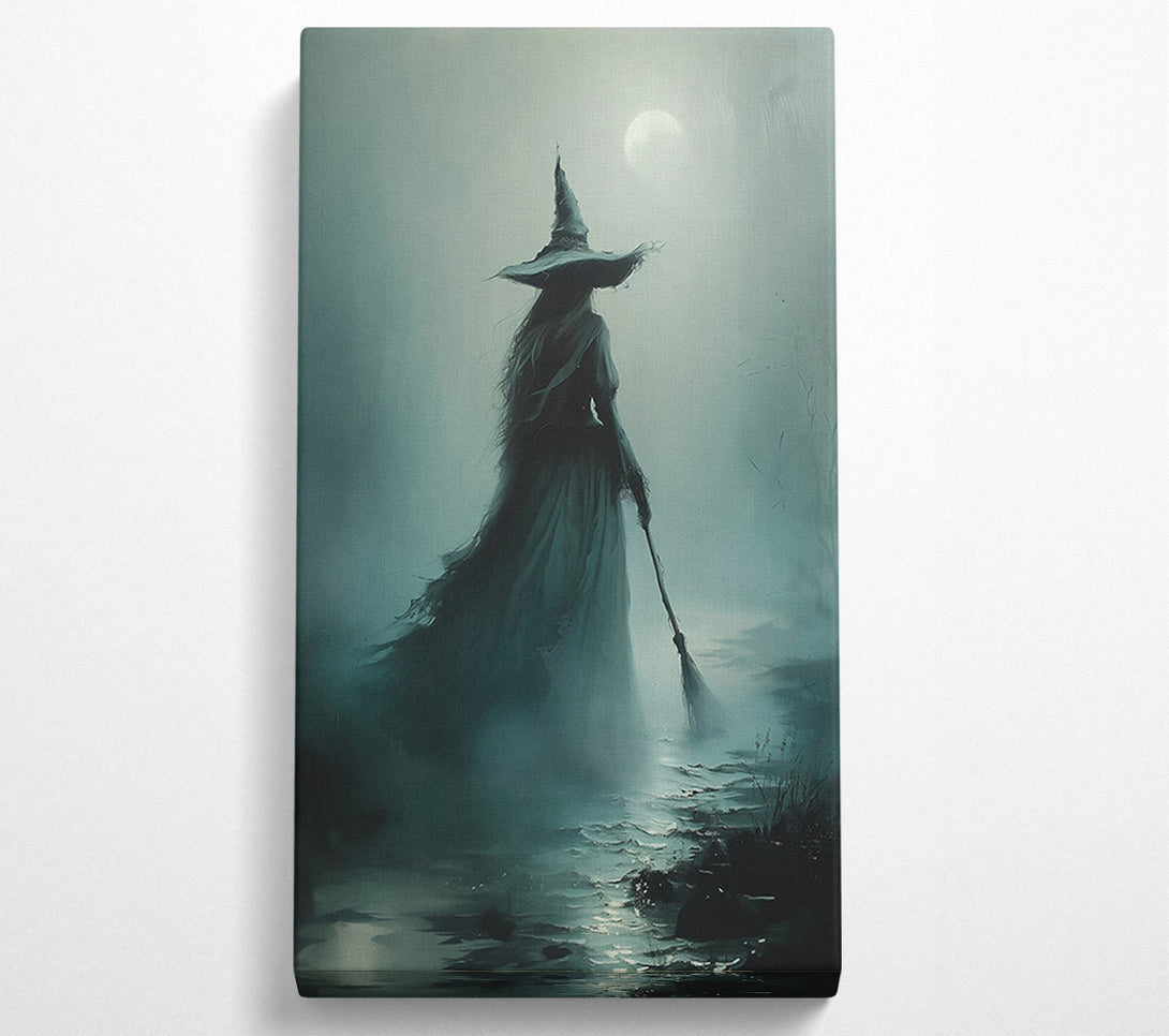  A Canvas Print of Teal Witch'S Departure Canvas Art