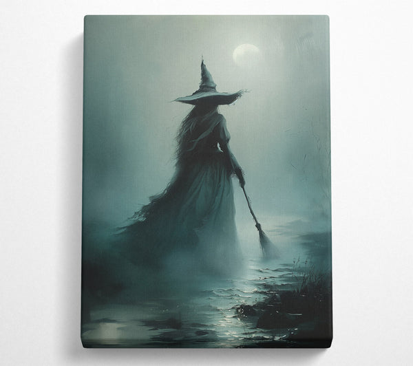  A Canvas Print of Teal Witch'S Departure Canvas Art