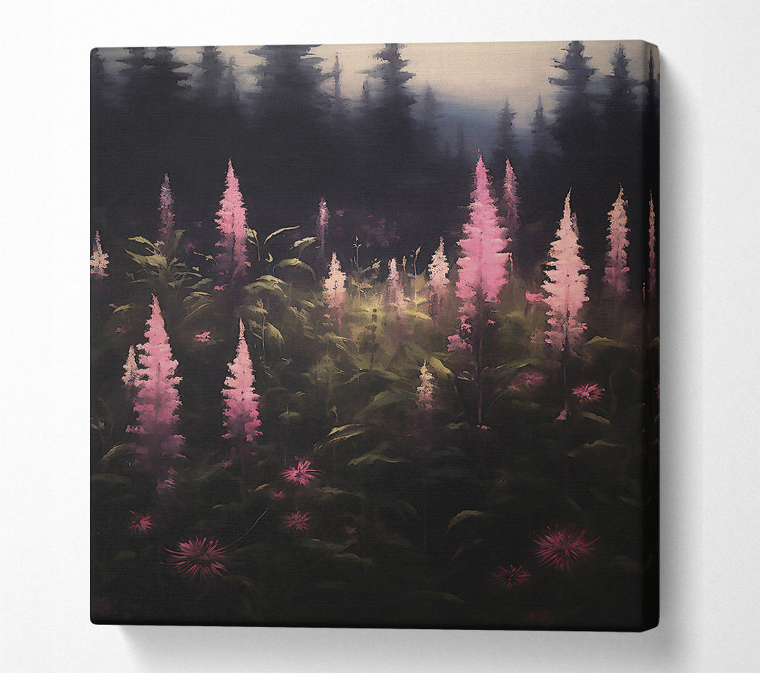  A Canvas Print of Pink Forest Bloom Canvas Print
