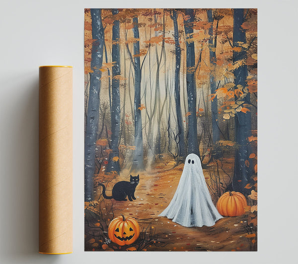 Autumn'S Ghostly Trail Poster