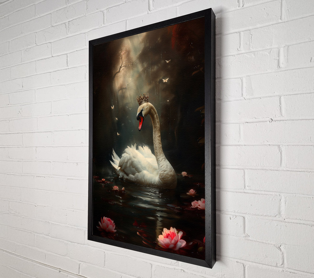  A Canvas Print of Golden Swan'S Embrace Canvas Art