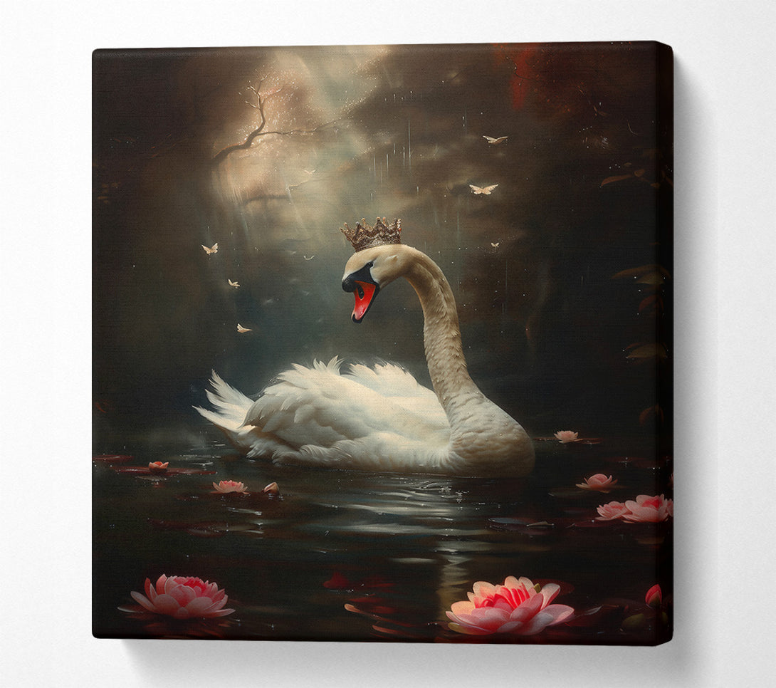  A Canvas Print of Golden Swan'S Embrace Canvas Art