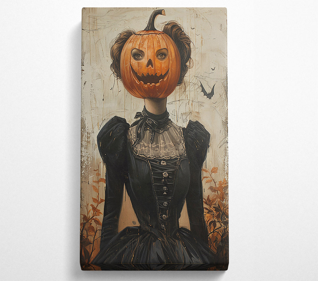  A Canvas Print of Orange Pumpkin Lady Canvas Art