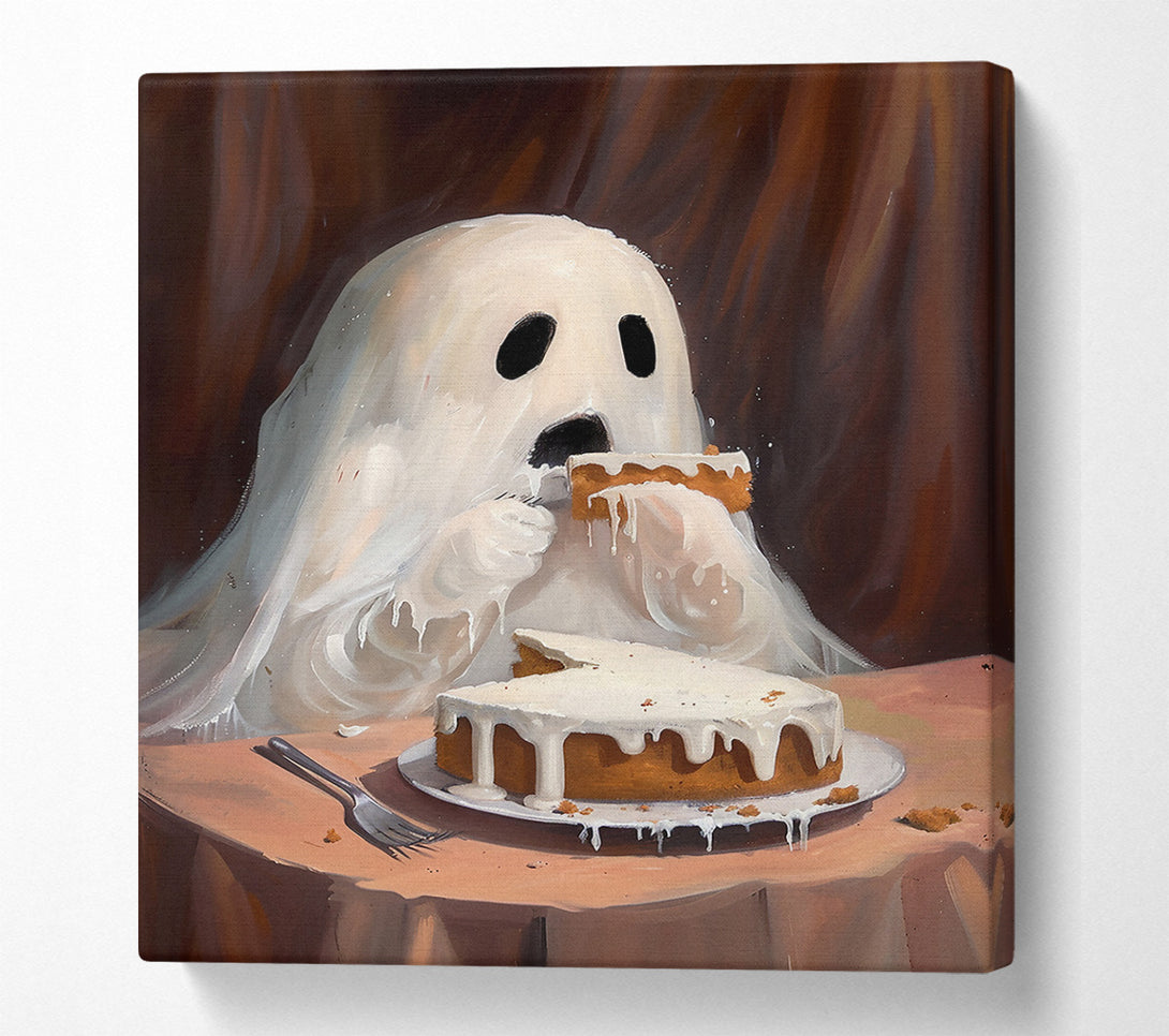  A Canvas Print of White Ghostly Feast Canvas Wall Art