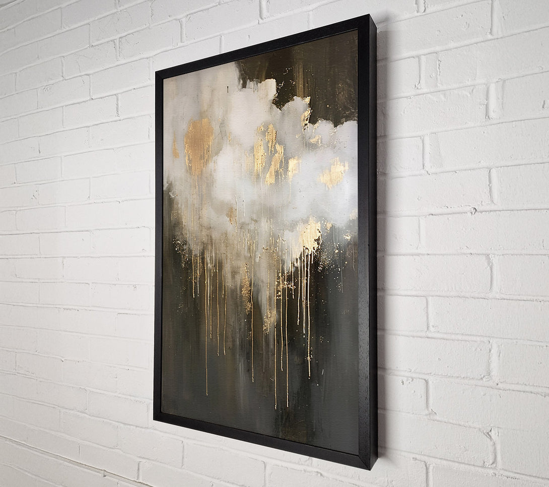  A Canvas Print of Golden Black Drizzle Canvas Print