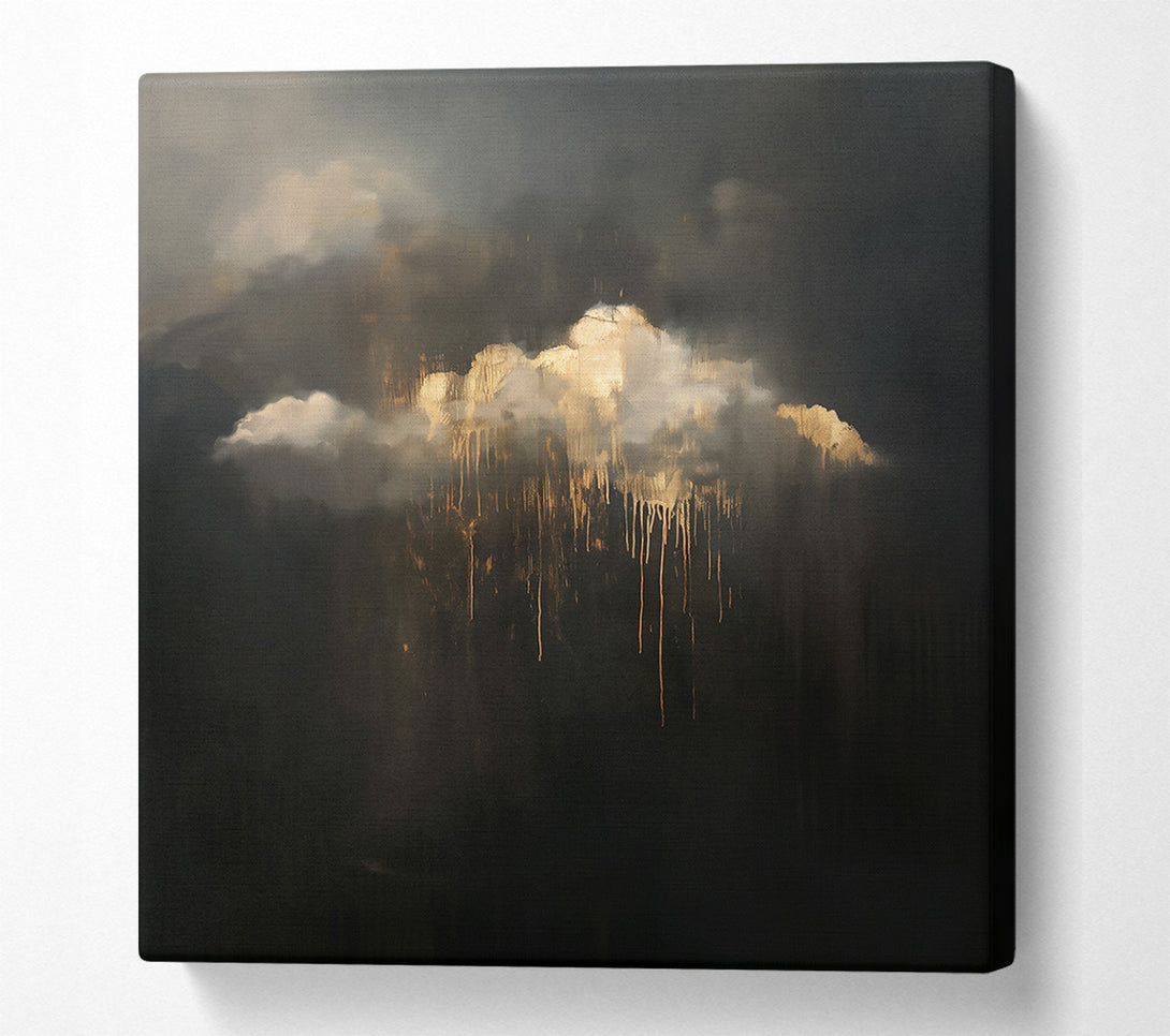  A Canvas Print of Golden Cloud Drips Canvas Print