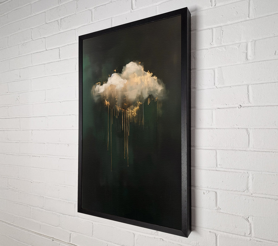  A Canvas Print of Emerald Cloud Drips Canvas Wall Art