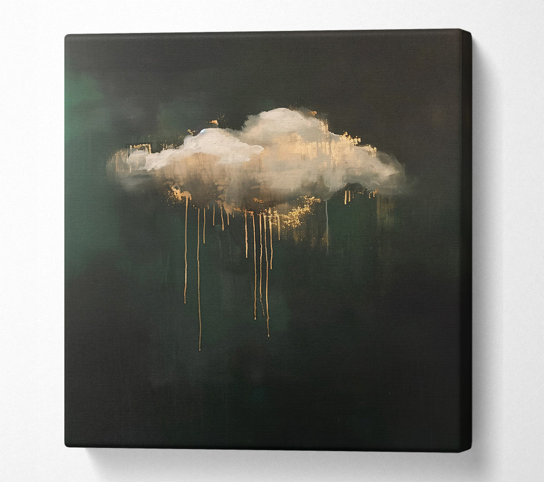  A Canvas Print of Emerald Cloud Drips Canvas Wall Art