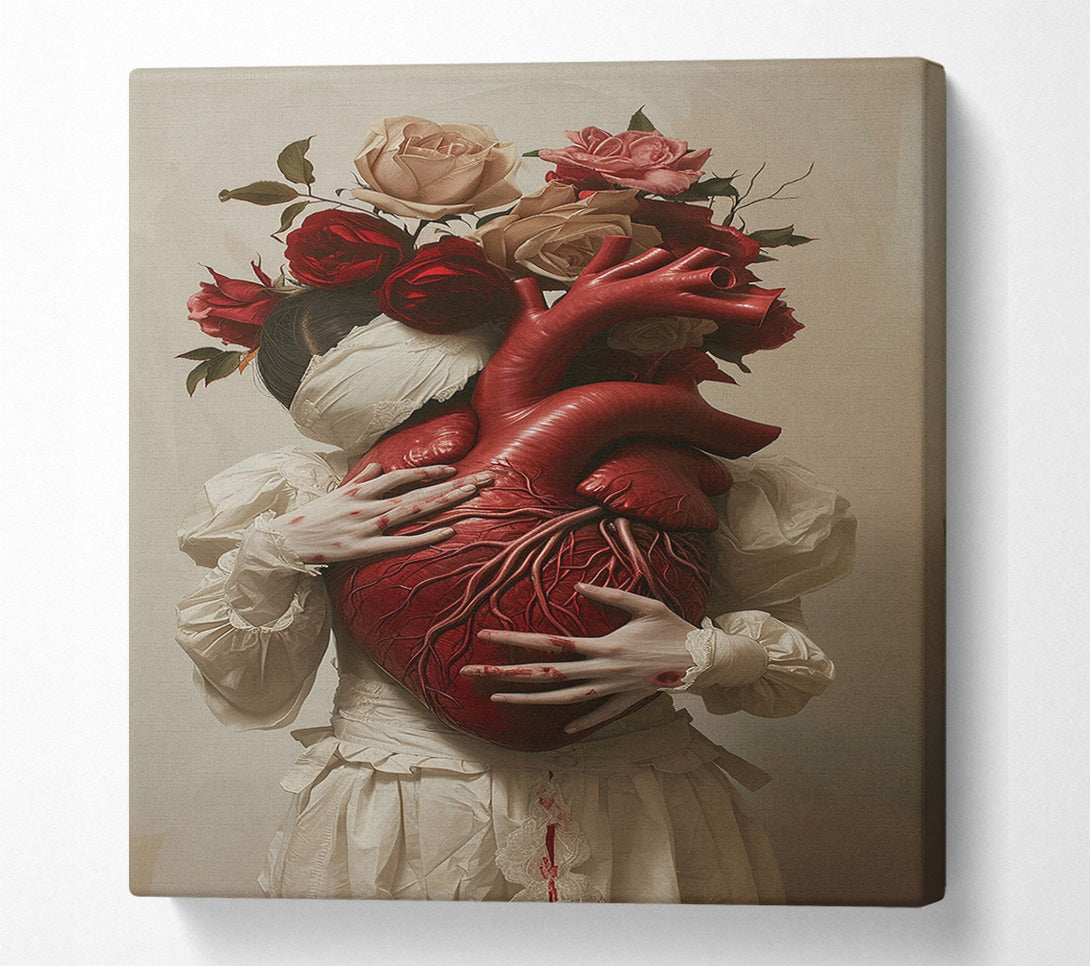  A Canvas Print of Holding The Heart Canvas Print