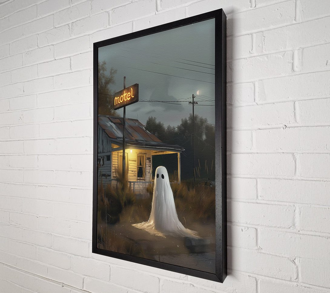  A Canvas Print of White Ghost Motel Canvas Art