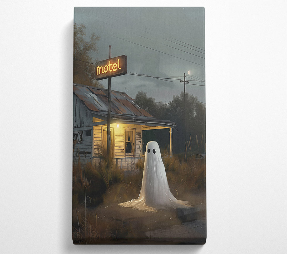  A Canvas Print of White Ghost Motel Canvas Art
