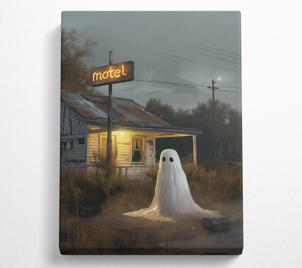  A Canvas Print of White Ghost Motel Canvas Art