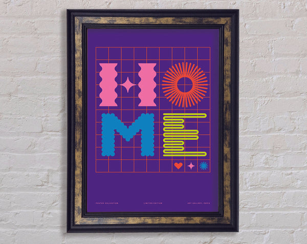 Home Retro Framed Print