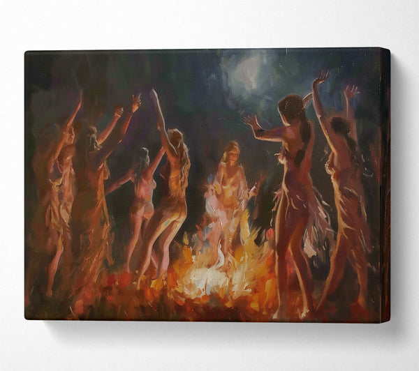  A Canvas Print of Crimson Fire Dance Canvas Print