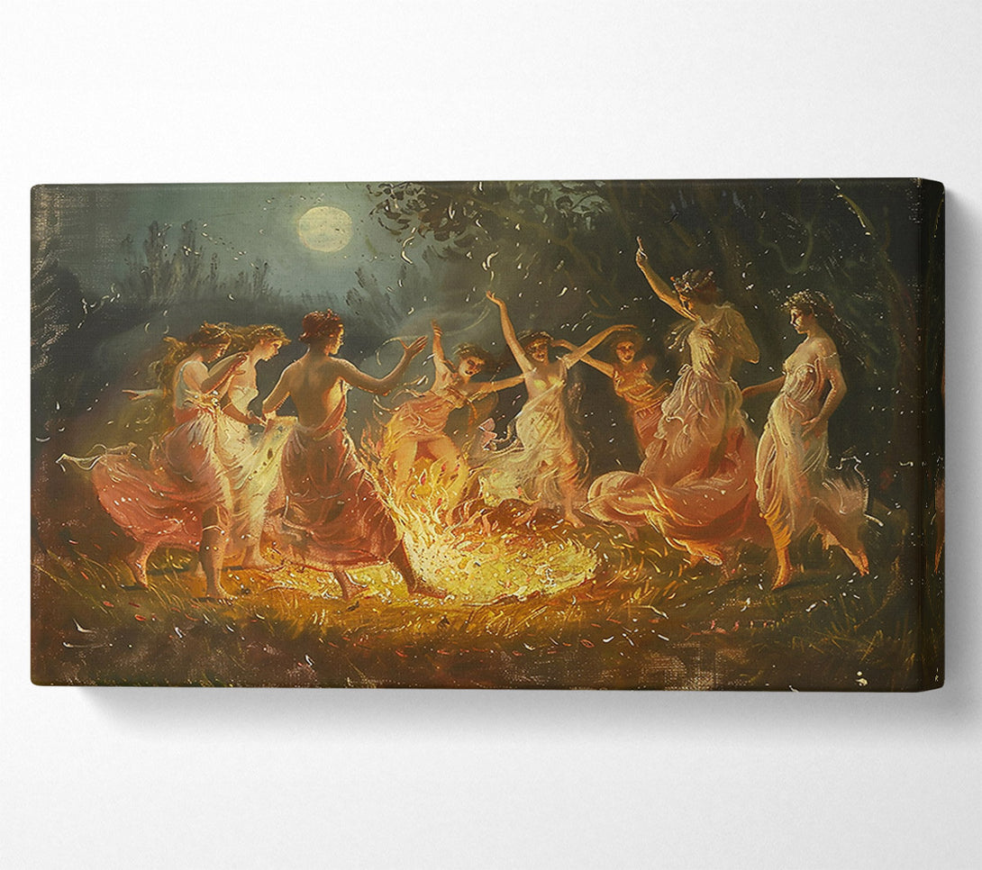  A Canvas Print of Golden Fire Dance Canvas Wall Art