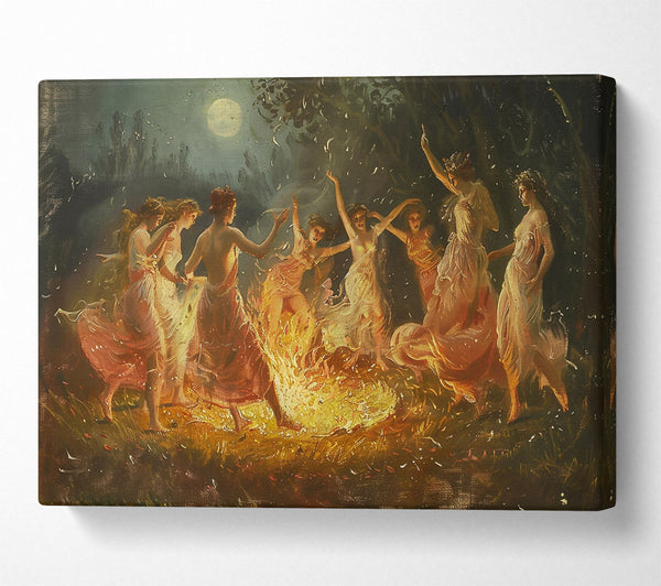  A Canvas Print of Golden Fire Dance Canvas Wall Art