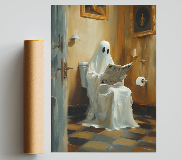 Golden Ghostly News Giclee Print