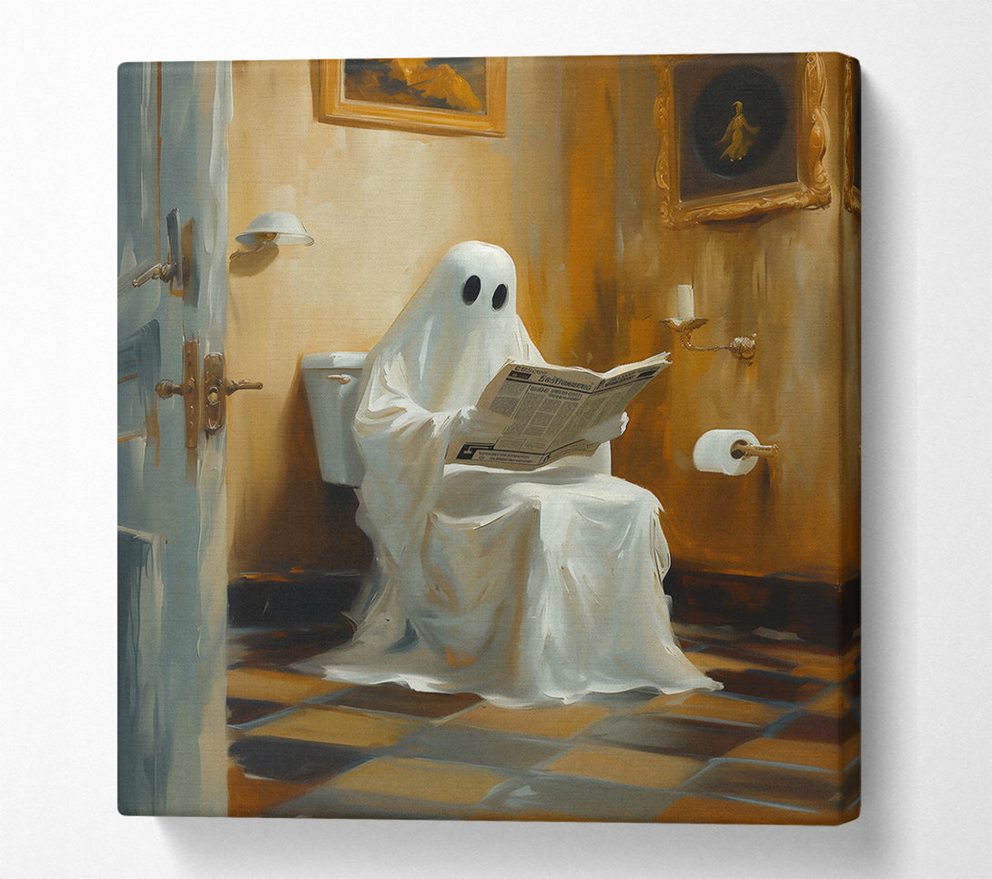  A Canvas Print of Golden Ghostly News Canvas Art