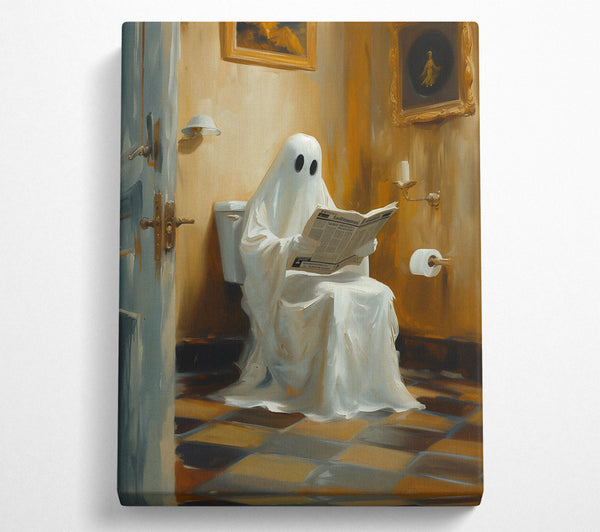  A Canvas Print of Golden Ghostly News Canvas Art