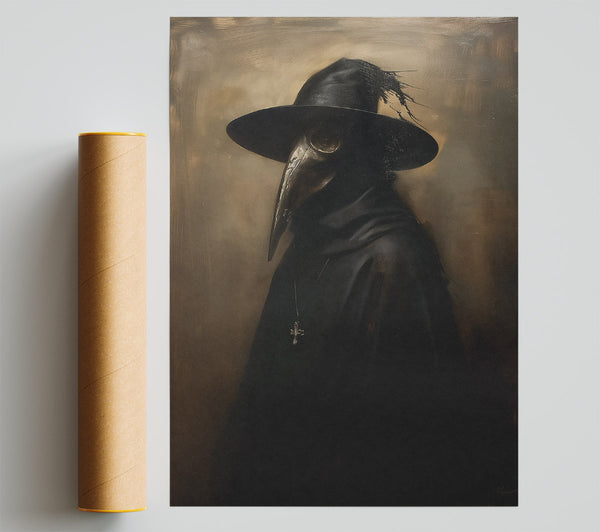 Ocher Plague Doctor Print