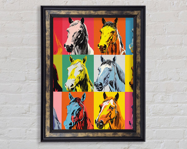 Horse Popart Framed Print