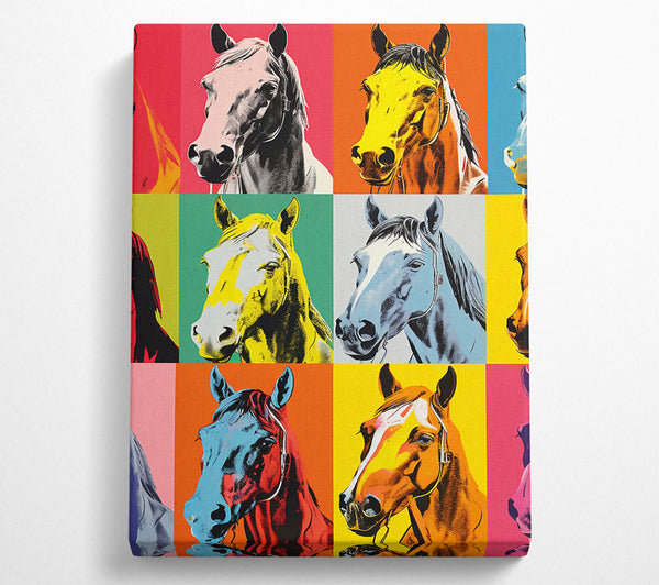  A Canvas Print of Horse Popart Canvas Print