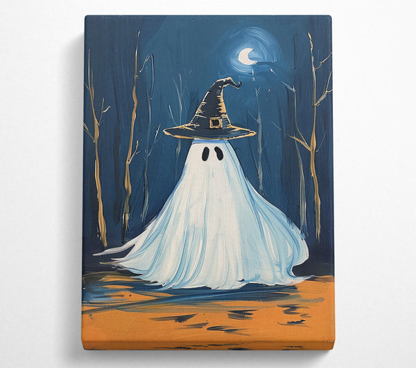  A Canvas Print of Blue Night Witch Ghost Canvas Wall Art
