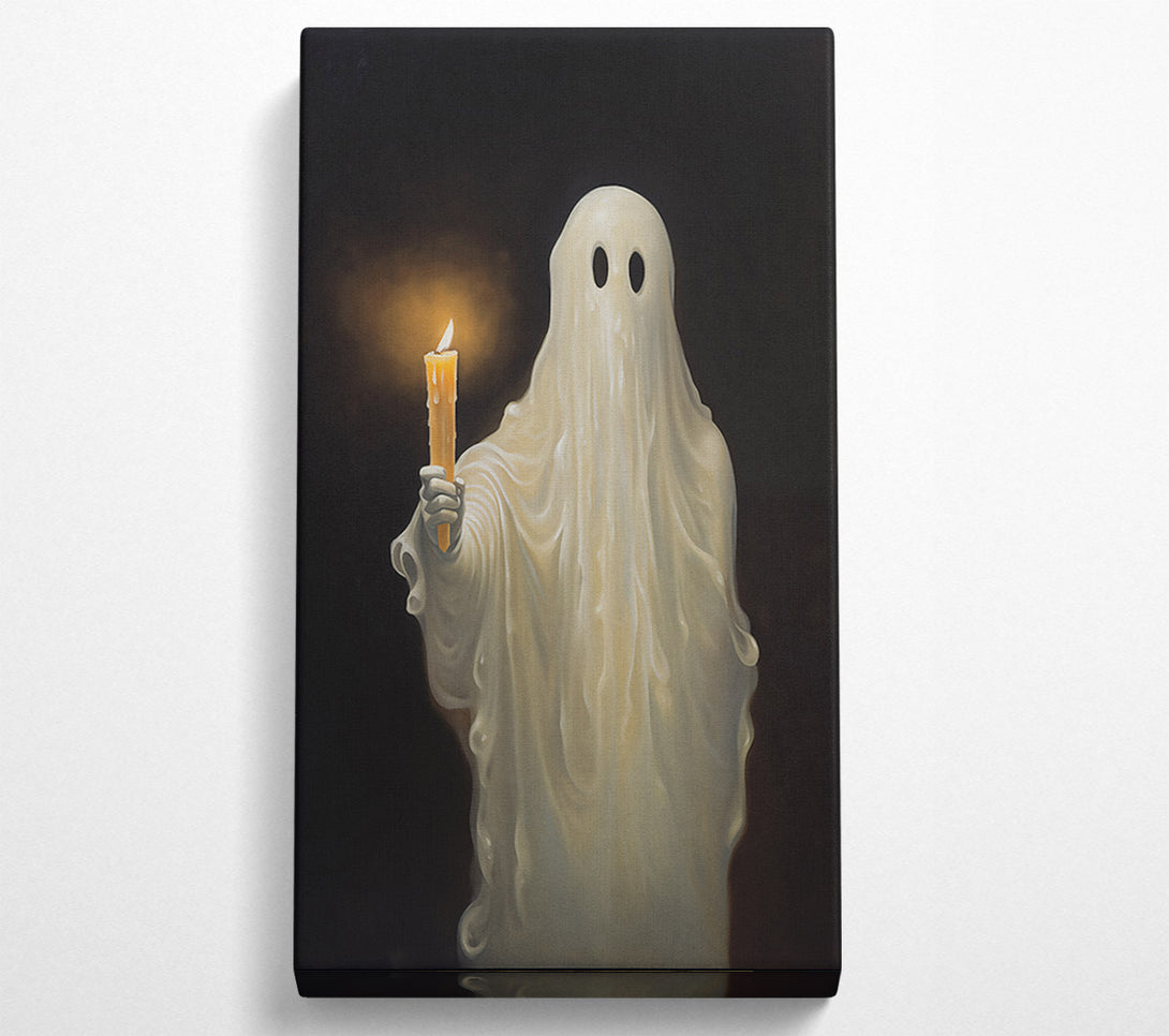  A Canvas Print of Pale Ghost With Flame Canvas Print