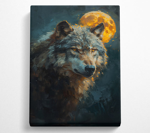  A Canvas Print of Golden Moon'S Gaze Canvas Print