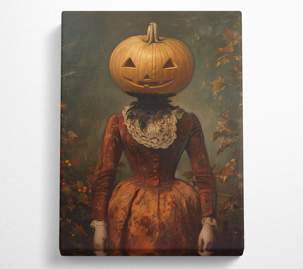  A Canvas Print of Autumnal Pumpkin Lady Canvas Wall Art