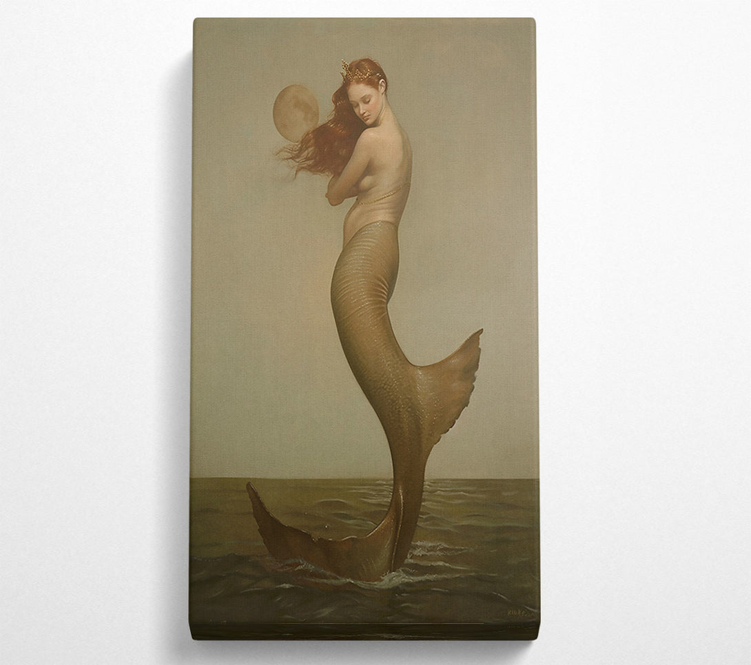  A Canvas Print of Golden Moon Mermaid Canvas Art