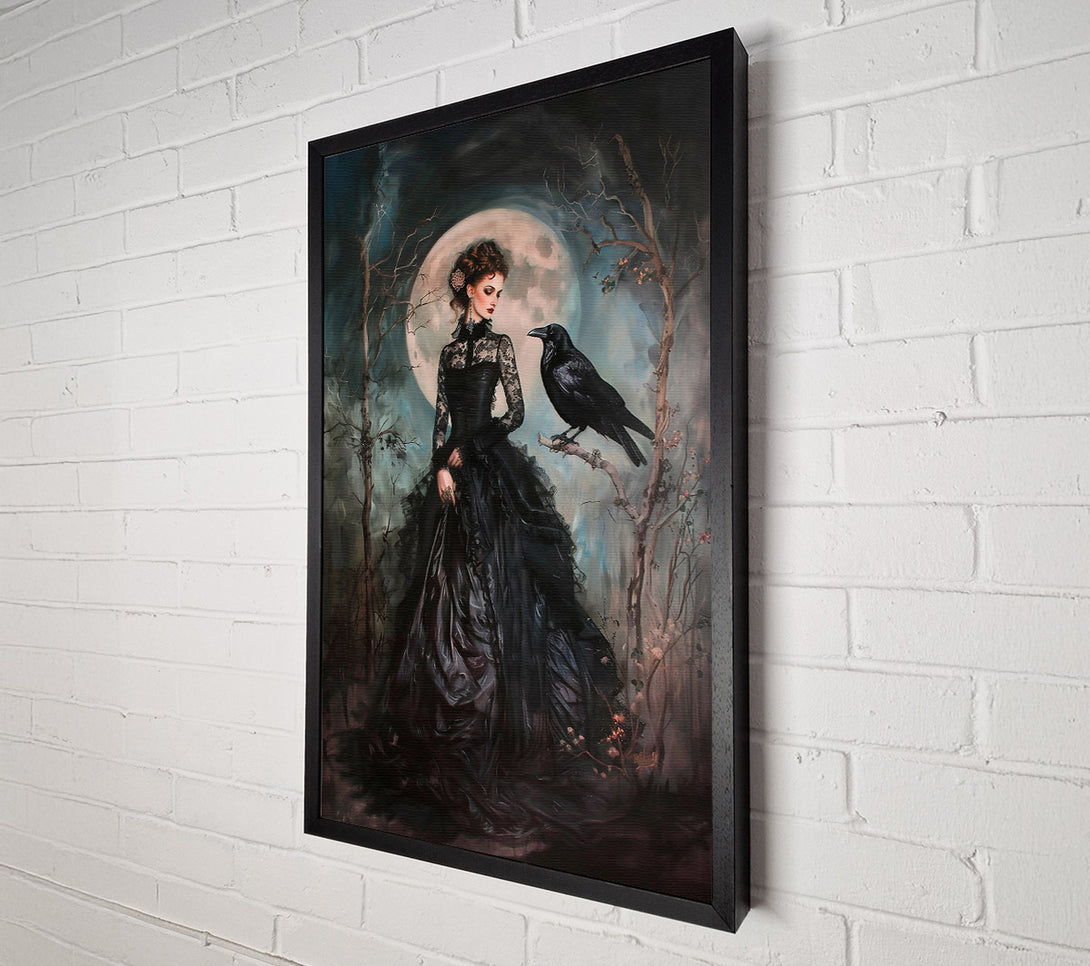  A Canvas Print of Black Moon'S Embrace Canvas Art