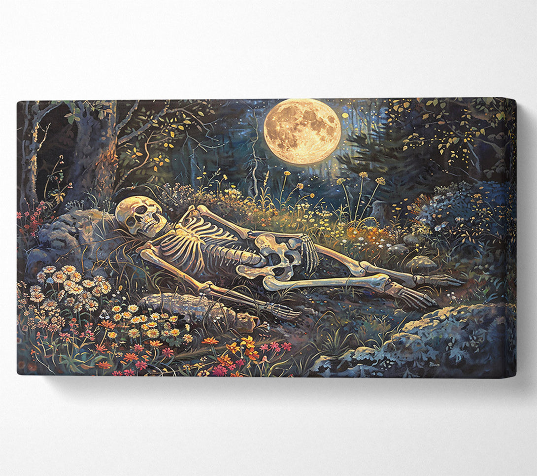  A Canvas Print of Golden Bones Moonlight Canvas Print