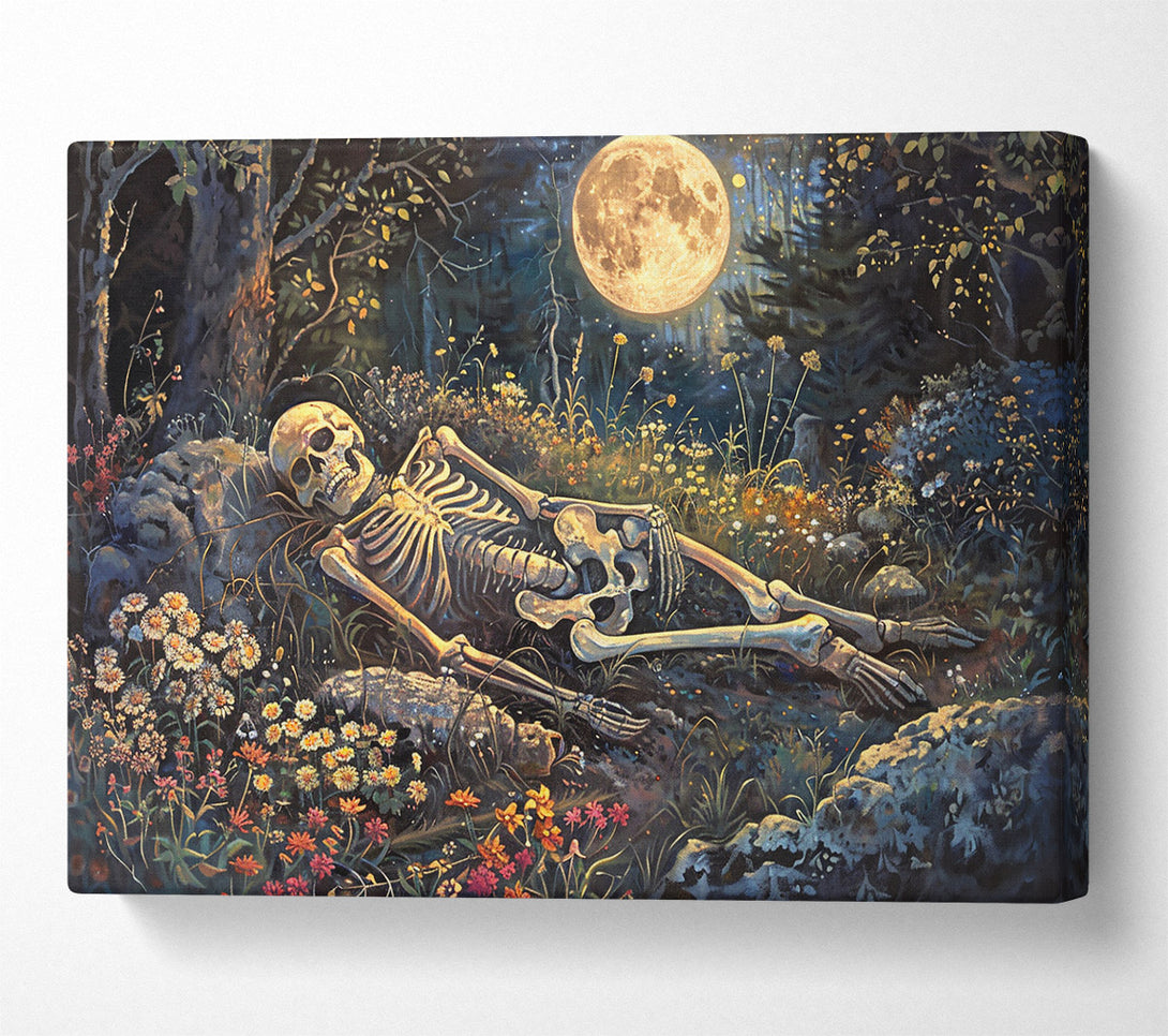  A Canvas Print of Golden Bones Moonlight Canvas Print