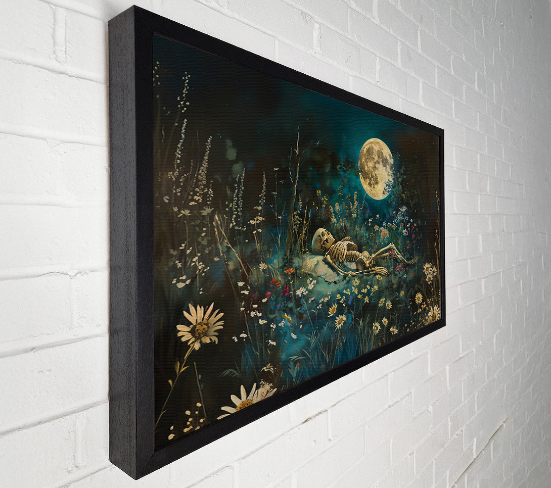  A Canvas Print of Moonlight In Teal Canvas Print