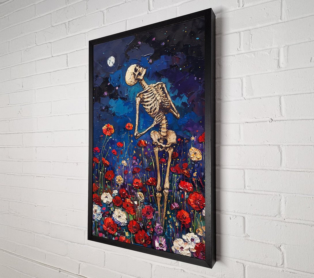  A Canvas Print of Blue Night'S Bloom Canvas Art