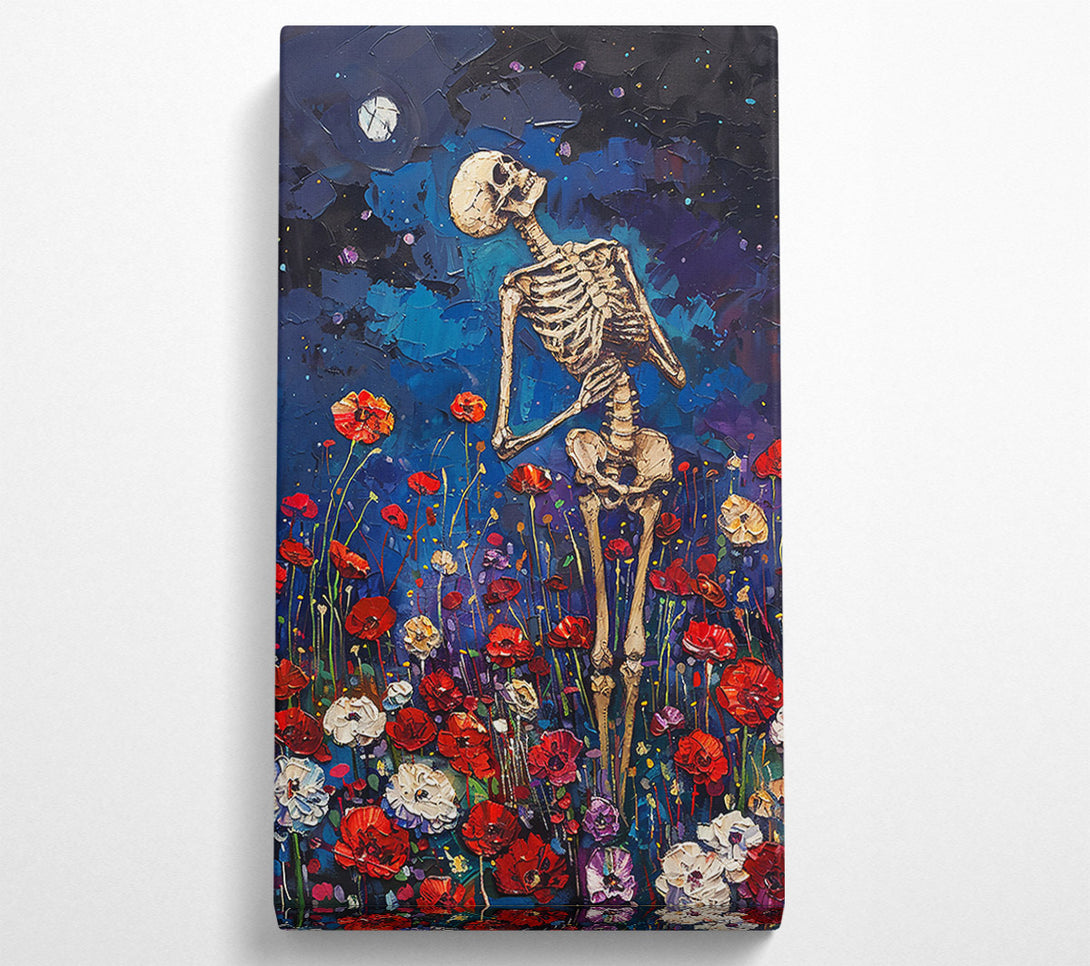  A Canvas Print of Blue Night'S Bloom Canvas Art