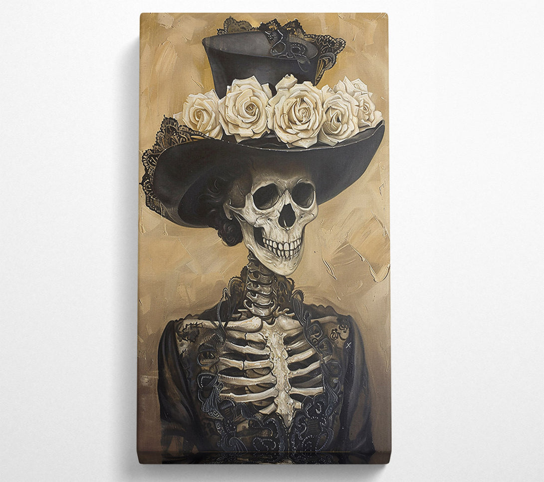  A Canvas Print of Golden Lace Skull Canvas Print