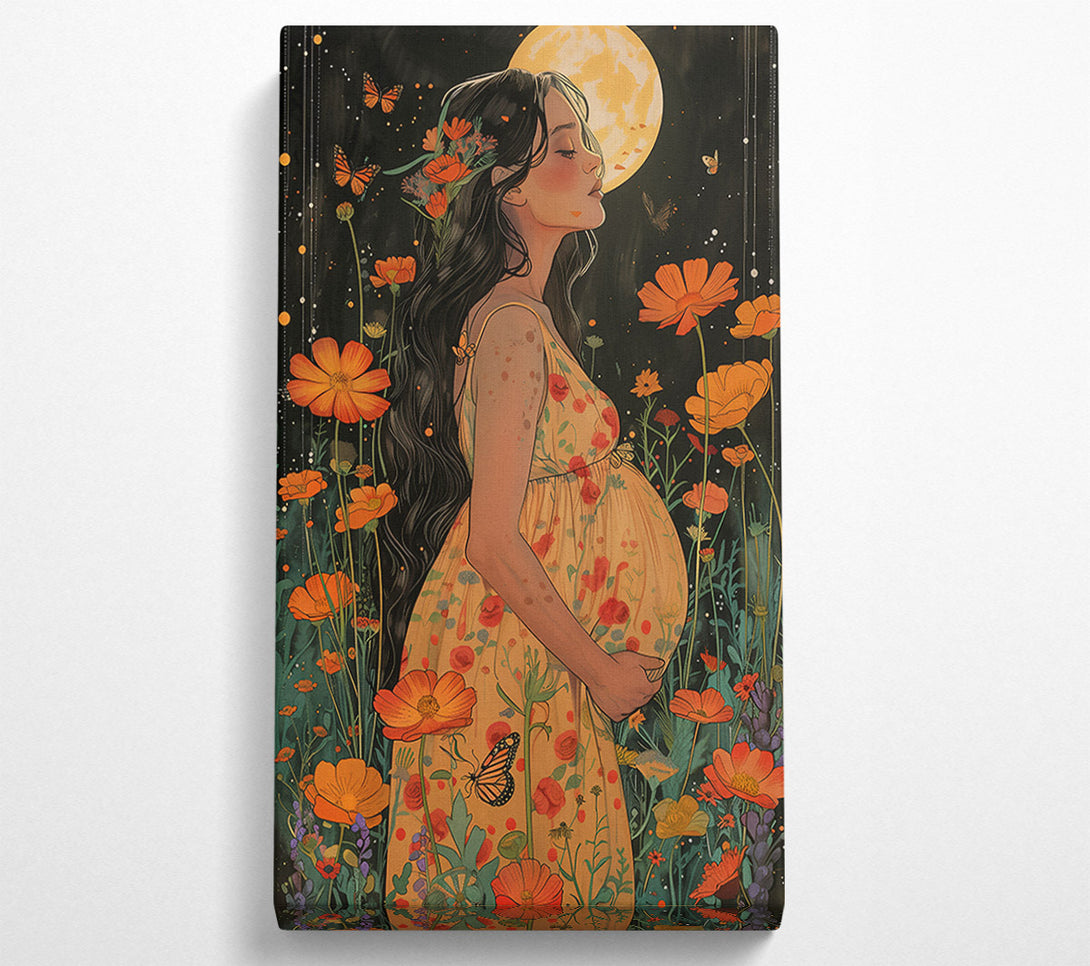  A Canvas Print of Golden Bloom Embrace Canvas Wall Art